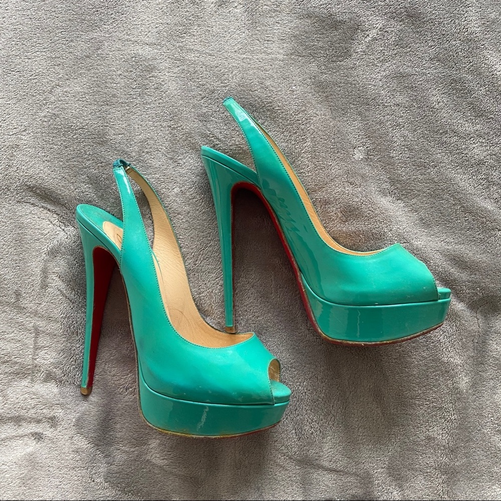 Christian Louboutin Lady Peep Toe Slingback